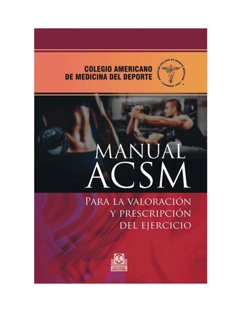 Manual Acsm Para La Valoracion Y Prescripcion Del Ejercicio