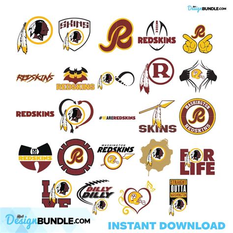 Washington Redskins Logo Bundle Svg Washington Redskins Football