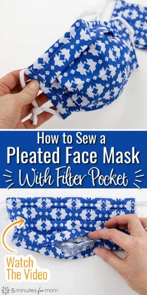 How To Sew A Pleated Face Mask With Filter Pocket Free Pattern And Tutorial Artofit