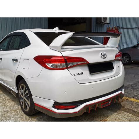 TOYOTA VIOS 2019 TRD SPOILER WITH 2K COLOR PAINT FRP Shopee