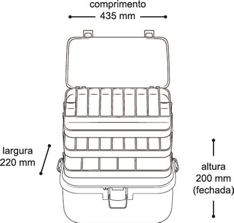 Caixa De Pesca Guaru 3 Bandejas Loja De Pesca O Boto