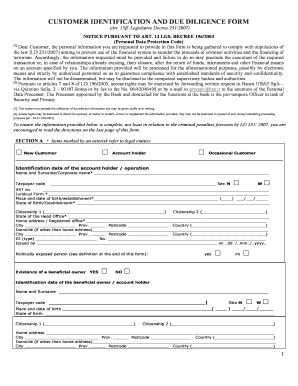 Fillable Online Bancaubae Kyc Form For Customer Due Diligence Banca