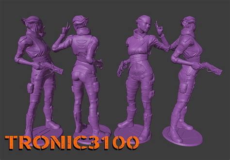 Mass Effect Andromeda Peebee Statue 3d Model 3d Printable Cgtrader