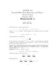 Hw4 Solutions Pdf AMATH 353 Partial Differential Equations And Waves