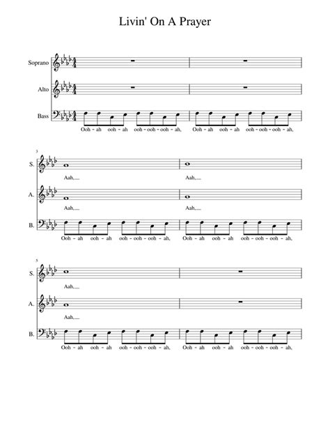 Livin On A Prayer Sheet Music For Voice Download Free In Pdf Or Midi