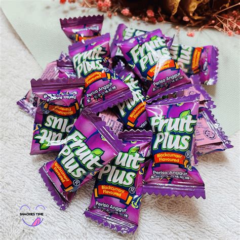 20pcs Fruit Plus Chewy Candy Mint Plus Chewy Candy Blackcurrant