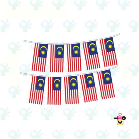 Ofiskita Malaysia Bunting Flag 15cm X 30cm