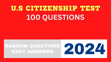 2024 New USCIS Official 100 Civics Questions And Answers For US