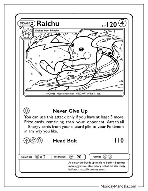 20 Raichu Coloring Pages Free Pdf Printables