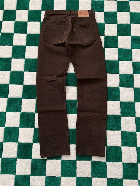 Vintage Vintage 90s Levis 501 Brown Denim Jeans 29x32 Grailed