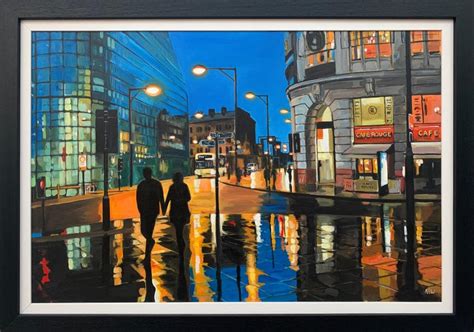 Angela Wakefield Reflections In The Rain Manchester City Street Scene