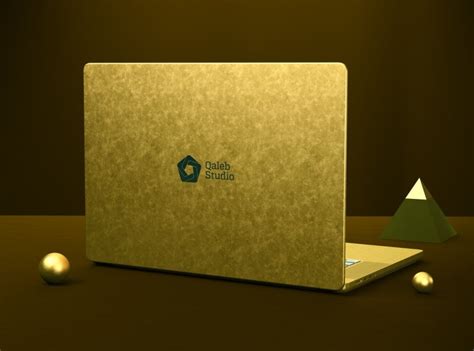 Golden Macbook Pro Mockup By Fontstypography On Dribbble