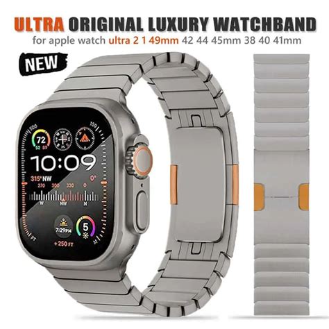 Pulseira Ultra Link Para Apple Watch Pulseira De A O Inoxid Vel Correia