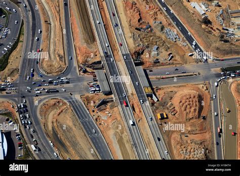 Aerial Photograph Of Highway Building Site At Rivonia Offramp N1