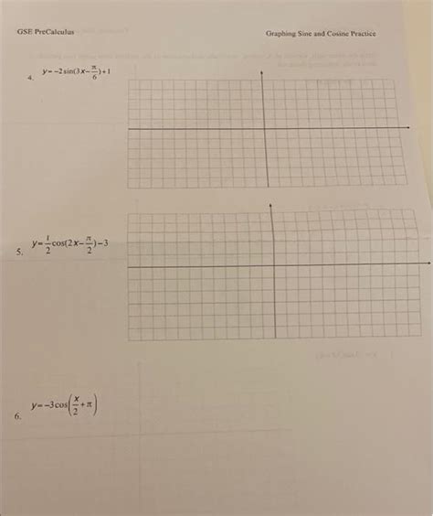 Solved GSE PreCalculus Graphing Sine And Cosine Practice Chegg