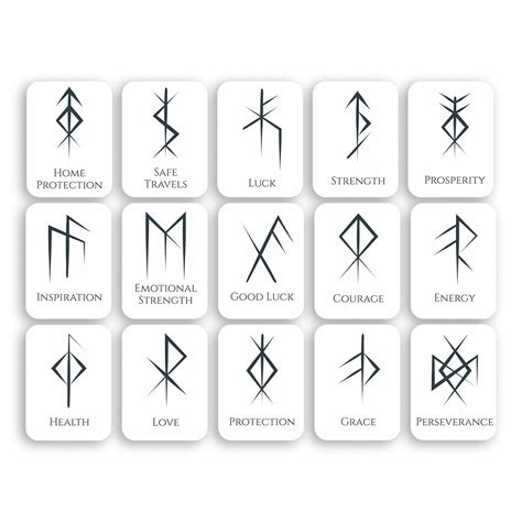 X A Viking Symbols Vinyl Stickers Esoteric Fortune Positive Runes