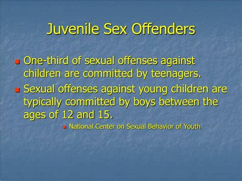 Ppt The Court And Juvenile Sex Offenders Powerpoint Presentation Free Download Id5375597