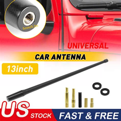 13 Inch Flexible Rubber Antenna For Jeep Wrangler Jk Jku Jl Jlu Rubicon Black Ebay