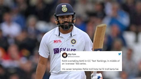 Twitter Reaction Fans Erupt As Rohit Sharma Rises In Icc Test Rankings