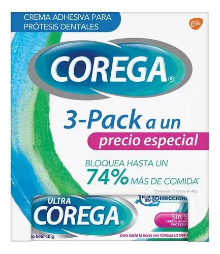 Corega Ultra Crema Adhesiva Para Prótesis Dentales Sin Sabor Envío gratis