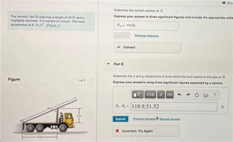 Solved Determine The Normal Reaction At A Express Your Chegg