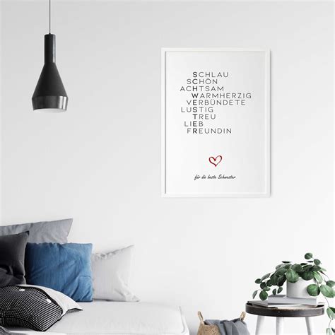 Poster Definition Schwester Personalisierbar Mit Namen Oder Spruch