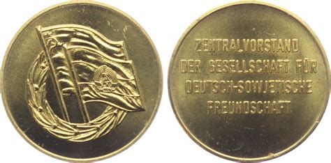 Medaille Ohne Jahr Flaggen Der Ddr Und Der Sowjetunion Deutsch