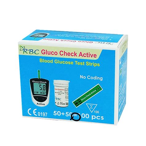 Gluco Check Active Blood Glucose Strip 50 S Pack Strip Arogga Online