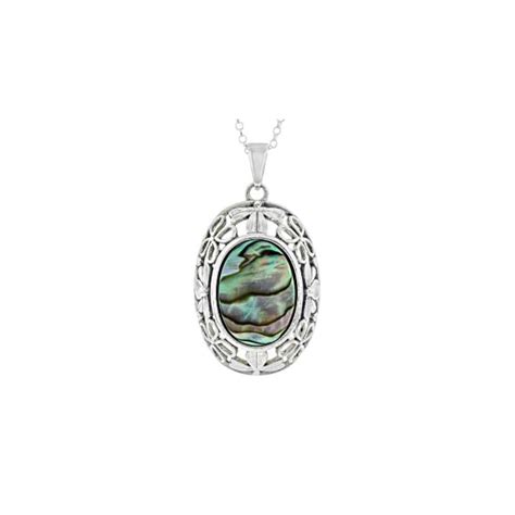 Abalone Shell Sterling Silver Shamrock Pendant