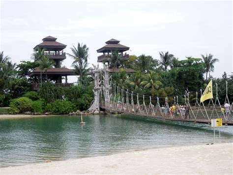 On Sentosa Island Looking Across At The Southern Most Point Of