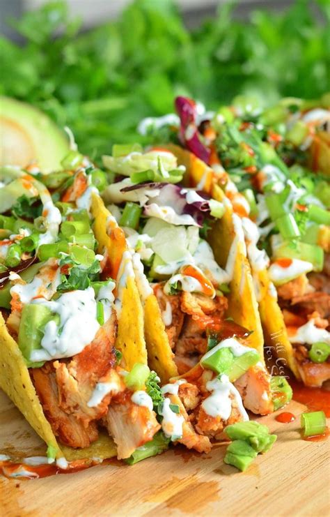 Sweet And Spicy Sriracha Chicken Tacos Will Cook For Smiles Spicy Sriracha Chicken Cooking