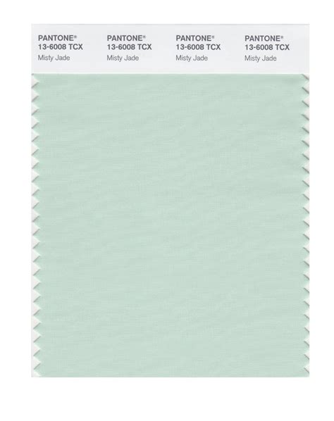 Pantone Tcx Swatch Card Misty Jade Design Info