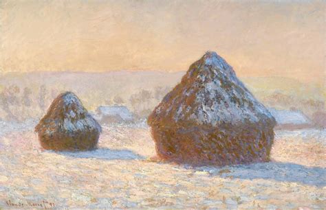 Claude Monet Haystacks Snow Effect Morning Flickr