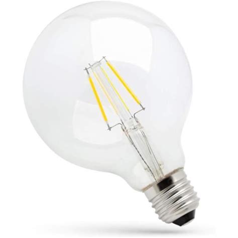 Ampoule à filament LED Globe G125 8 W 80 W E27 Transparent 1050 lm