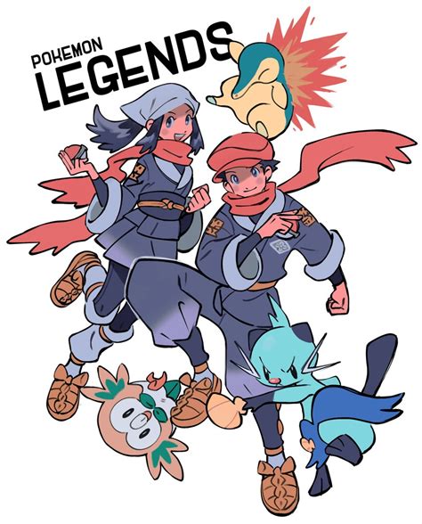 Akari Rowlet Cyndaquil Rei And Dewott Pokemon And 2 More Drawn By