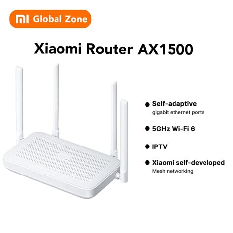 Xiaomi Router AX1500 2 4G 5GHz De Doble Banda Wifi 6 1501Mbps Gigabit