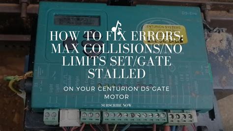 How To Fix Max Collisions No Limits Set Gate Stalled Error On Centurion