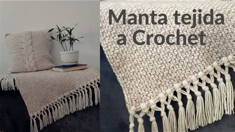 MANTA COBIJA A CROCHET SÚPER FÁCIL Y RÁPIDA DE TEJER Brennys