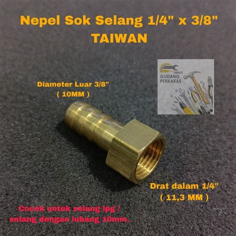 Jual Nepel Sok Selang X Taiwan Nepel Selang Lpg Drat Dalam