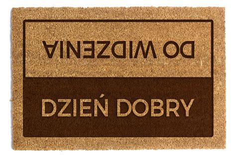 WYCIERACZKA POD DRZWI 40 x 60cm Dzień dobry Do widzenia Kokos Cena