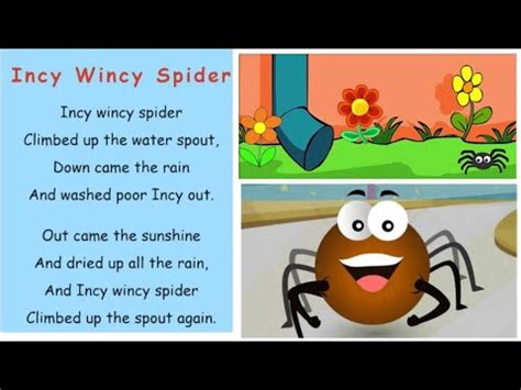 Poem Incy Wincy Spider Rd Class English Unit Term Insects