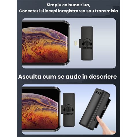 Set Microfoane Lavaliera Pentru Iphone Elitebrain Carcasa