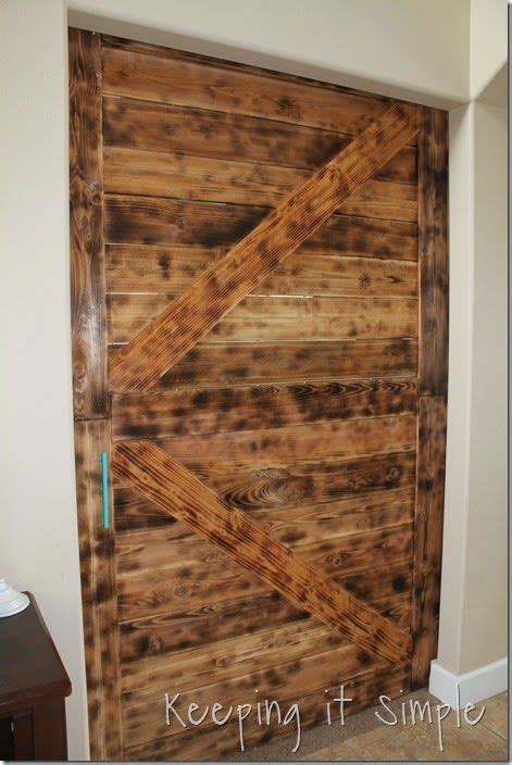 Diy Barn Door With Burned Wood Finish Perfect For Large Openings