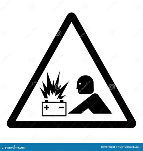 Warning Battery Flash Arc Hazard Symbol Sign Vector Illustration