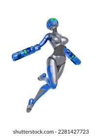 Cyber Bikini Girl Cartoon 3d Illustration Stock Illustration 2143679027 Shutterstock