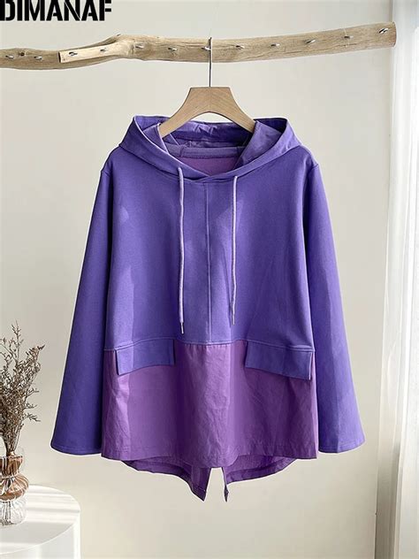 Dimanaf Autumn Winter Women Hoodies Sweatshirt Fashion Lady Tops