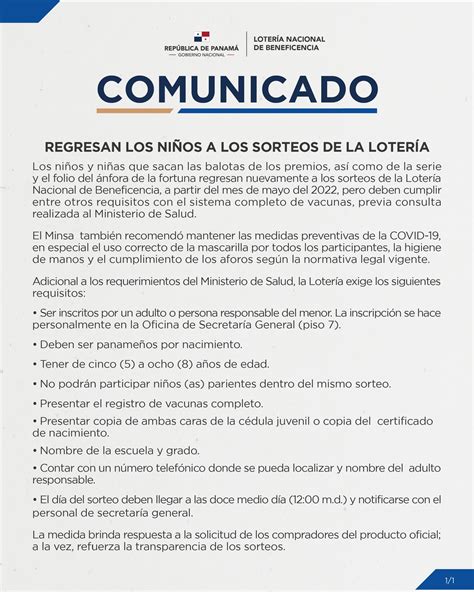 Lotería Nacional Pmá on Twitter Panamá queremos anunciar con mucha