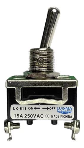 Chave Alavanca Liga Desliga 15a 250v Unipolar Lukma Lk 511