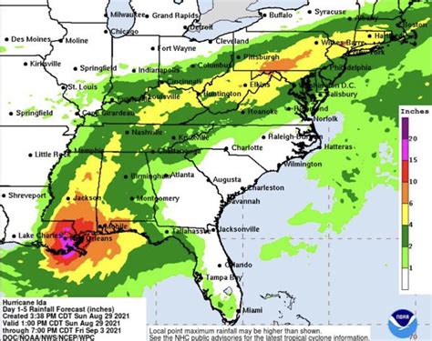 Hurricane Ida projected path to potentially impact Maryland next week