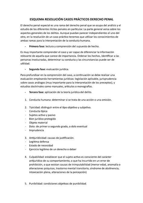 Esquema Resolucion Casos Practicos Esquema ResoluciÓn Casos PrÁcticos